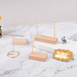 Wooden Earring Holder Display Stand