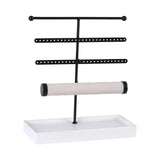 Wooden Jewelry Organizer Stand with Five Tier Tray