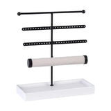 Wooden Jewelry Organizer Stand with Five Tier Tray