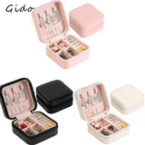Portable Travel Jewelry Box Organizer Earring Ring Necklace Storage Box