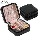 Portable Travel Jewelry Box Organizer Earring Ring Necklace Storage Box