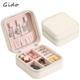 Portable Travel Jewelry Box Organizer Earring Ring Necklace Storage Box