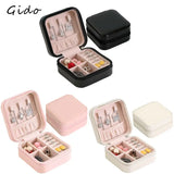 Portable Travel Jewelry Box Organizer Earring Ring Necklace Storage Box