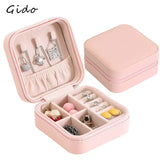 Portable Travel Jewelry Box Organizer Earring Ring Necklace Storage Box