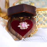 Pink Zircon Gemstone Finger Ring for Women Wedding
