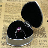 Alloy Heart Shape Ring Stud Earrings Jewelry Organizer