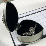Alloy Heart Shape Ring Stud Earrings Jewelry Organizer