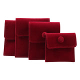 Soft Velvet Jewelry Packaging Bag Snap Fastener Gift Pouch