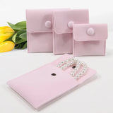 Soft Velvet Jewelry Packaging Bag Snap Fastener Gift Pouch