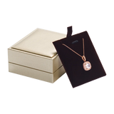 Champagne Leather Jewelry Packaging Box Ring Bracelet Pendant