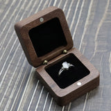 Walnut Wood Jewelry Packaging Box for Rings and Earrings