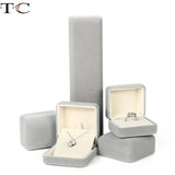 Flannel Jewelry Display Box Ring Necklace Bracelet Storage