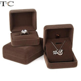 Flannel Jewelry Display Box Ring Necklace Bracelet Storage