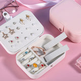 Jewelry Storage Box for Home Travel, Girl Gift U Leather Jewellery Storage