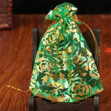 Rose Organza Gift Bags Drawstring Sachets Wedding Christmas Mixed 7x9cm 9x12cm
