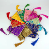 Buddha Beads Bag 12x12cm Tassel Pouch