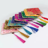 Buddha Beads Bag 12x12cm Tassel Pouch