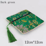 Buddha Beads Bag 12x12cm Tassel Pouch