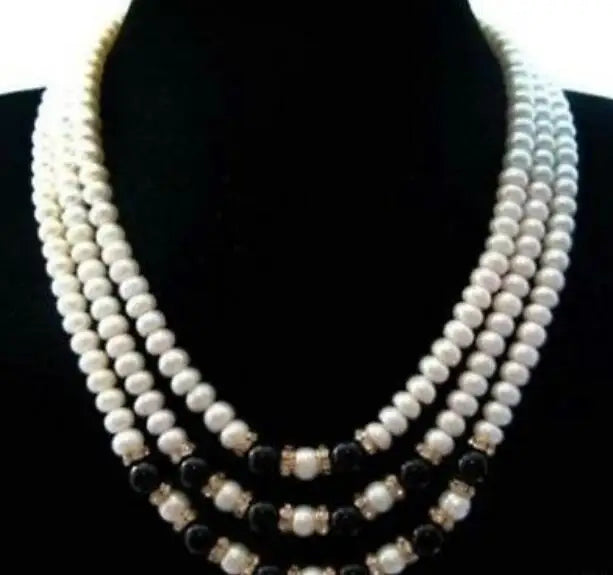 Junoesque 3-row Cultured Pearl Jade Necklace