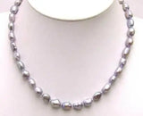 Elegant 7-8mm Baroque Grey Pearl Necklace