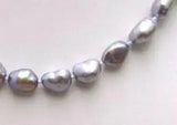 Elegant 7-8mm Baroque Grey Pearl Necklace
