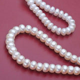 Heart-Shaped Buckle Freshwater Pearl Necklace Platinum Plated