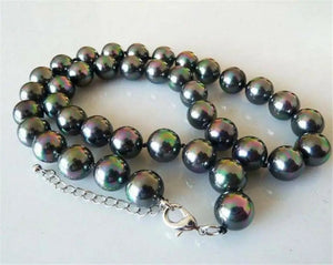 Rainbow South Sea Shell Pearl Necklace 18"