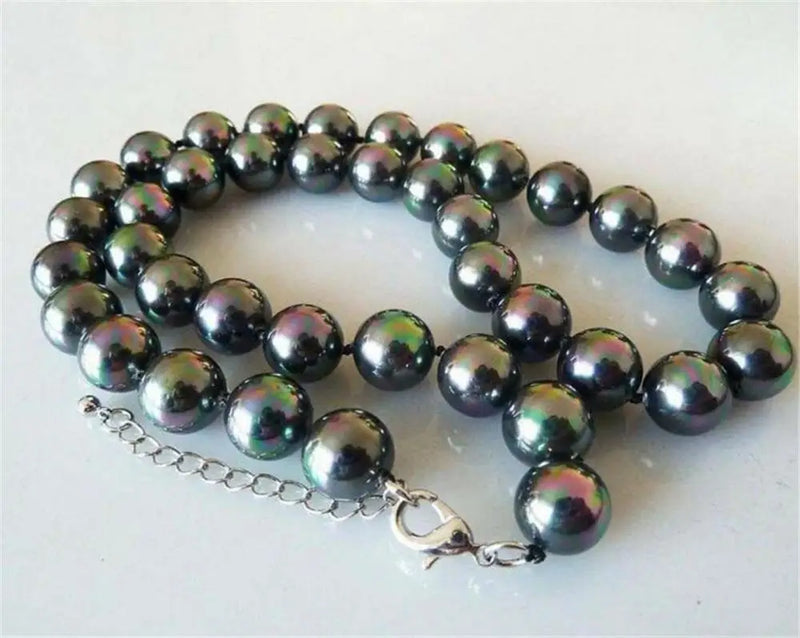 Rainbow South Sea Shell Pearl Necklace 18"