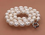 Akoya Pearl Necklace 8-9mm Natural Fresh Water Cultured 18"