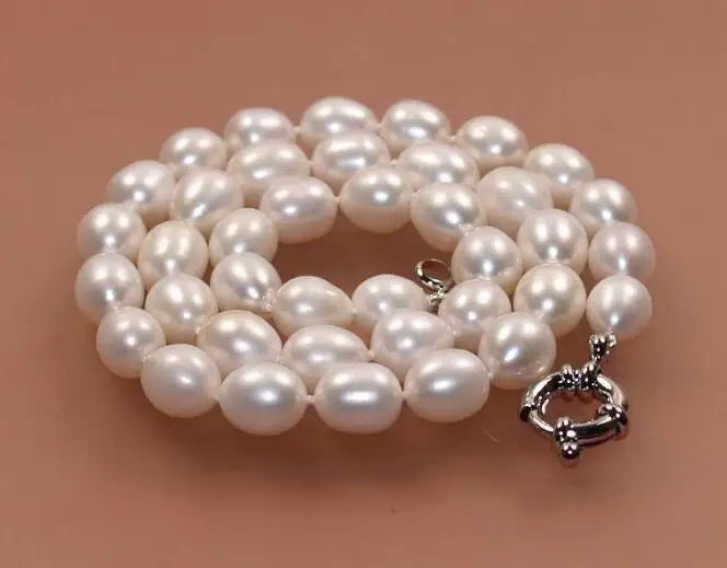 Akoya Pearl Necklace 8-9mm Natural Fresh Water Cultured 18"