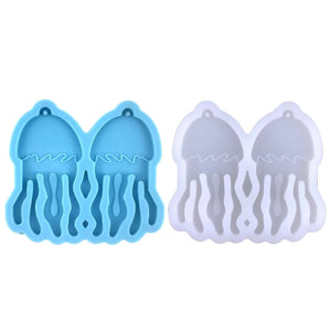Jellyfish Earrings Pendant Silicone Mold DIY Ocean Series Epoxy Casting Mold
