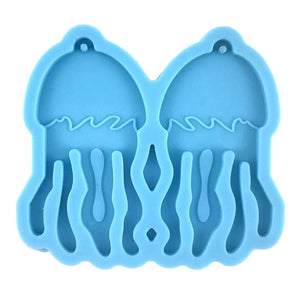 Jellyfish Earrings Pendant Silicone Mold DIY Ocean Series Epoxy Casting Mold
