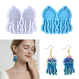 Jellyfish Earrings Pendant Silicone Mold DIY Ocean Series Epoxy Casting Mold