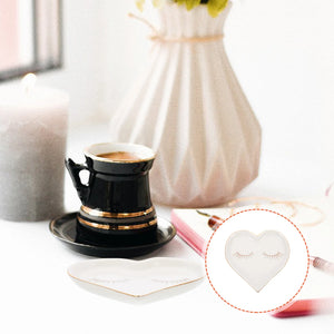 Heart Shaped Jewelry Plate Dish Tray Ring Holder