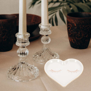 Heart Shaped Jewelry Plate Dish Tray Ring Holder