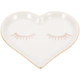 Heart Shaped Jewelry Plate Dish Tray Ring Holder