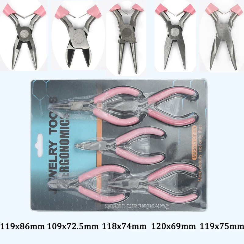 Jewelry Pliers Sets DIY Round Nose Wire Cutter Side Cutting Plier