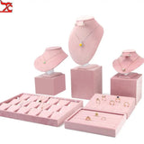 Pink Velvet Jewelry Display Rack