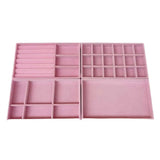 Jewelry Ring 18 Grids Earring Necklace Organizer Storage Portable Tray Display