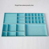 Jewelry Ring 18 Grids Earring Necklace Organizer Storage Portable Tray Display