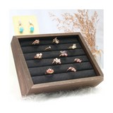 Jewelry Ring Display Holder Plate for Rings Earrings Necklace Organizer