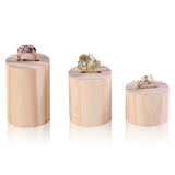 Wooden Jewelry Ring Display Stand Organizer Case
