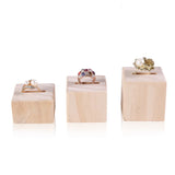 Wooden Jewelry Ring Display Stand Organizer Case