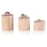 Wooden Jewelry Ring Display Stand Organizer Case