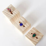 Wooden Jewelry Ring Display Stand Organizer Case