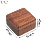 Walnut Flip Stud Earrings Display Box Proposal Ring Wooden Box