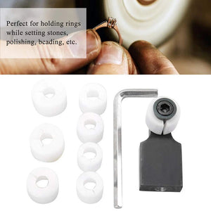 Ring Setter Clamp with Dies Locator Fixture Diamond Setting Tool