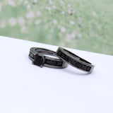Gold-color CZ Zircon Wedding Ring Set