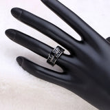 Gold-color CZ Zircon Wedding Ring Set