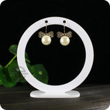 Acrylic Jewelry Display Stand for 17 Pieces, Round Shape